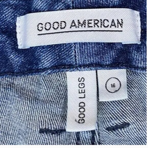Good American Good Legs Sculpting Jeans Size 16 Dark Wash Organic Cotton - Picture 4 of 7
